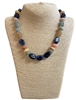 C5N2402 ACRYLIC MULTI BEADED SHORT NECKLACE