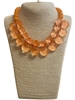 C64O  ORANGE BEADED ACRYLIC NECKLACE