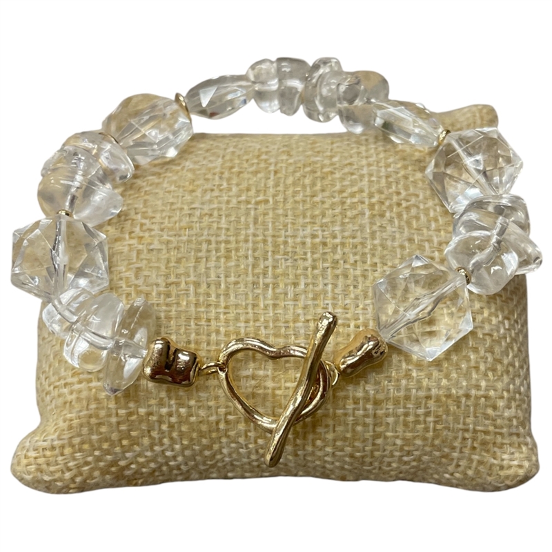 C6B2304 CRYSTAL CLEAR ACRYLIC BRACELET