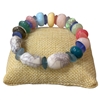 C6B2307 MULTI BEADED ACRYLIC BRACELET