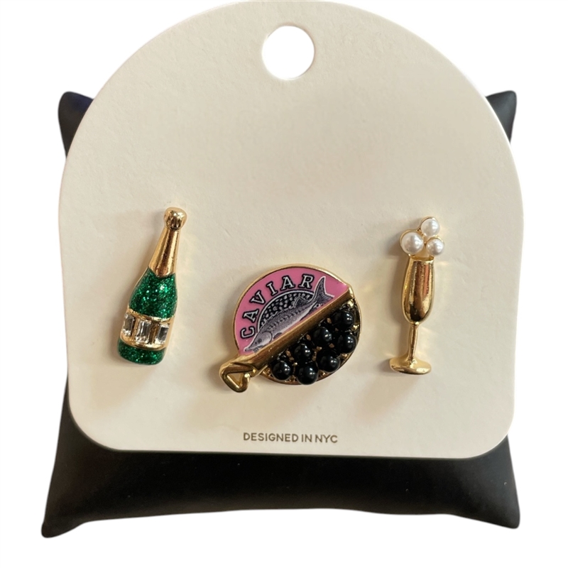 C6BRH2352 CHAMPAGNE SET PIN BROOCH