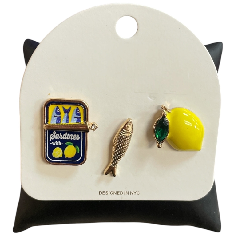 C6BRH2353 SARDINES SET PIN BROOCH