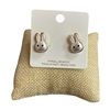 C6E2201 WHITE BUNNY EARRINGS