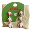 C6E2428 BASEBALL POST DANGLE EARRINGS