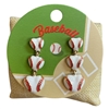 C6E2429 HEART BASEBALL POST DANGLE EARRINGS