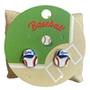 C6E2433 CAP & BASEBALL STUD EARRINGS