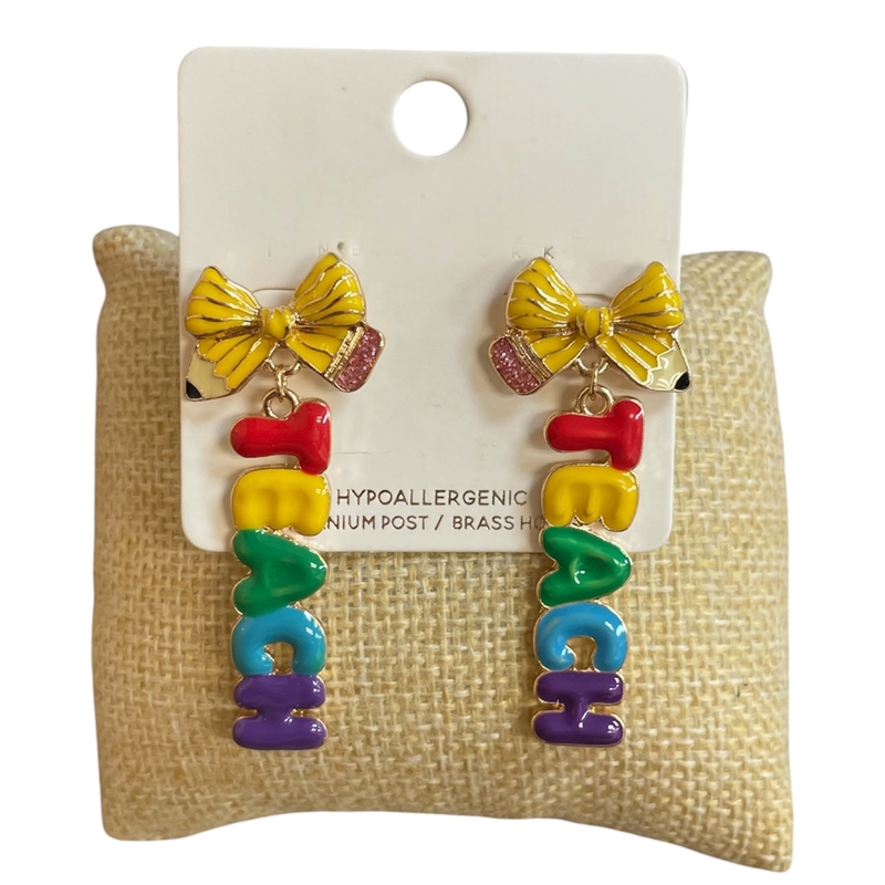 C6E2473 TEACH & BOW POST EARRINGS