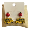 C6E2476 BUS & APPLE POST EARRINGS
