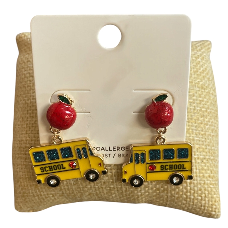 C6E2476 BUS & APPLE POST EARRINGS