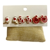 C6ES2063  RED COWGIRL 3PC SET  EARRINGS