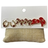 C6ES2064 GOLD & RED MULTI WESTERN 3 PAIR STUD EARRING SET