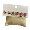 C6ES2065  PINK COWGIRL 3PC SET  EARRINGS