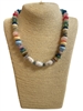 C6N2307M  ACRYLIC MULTI BEADED SHORT NECKLACE
