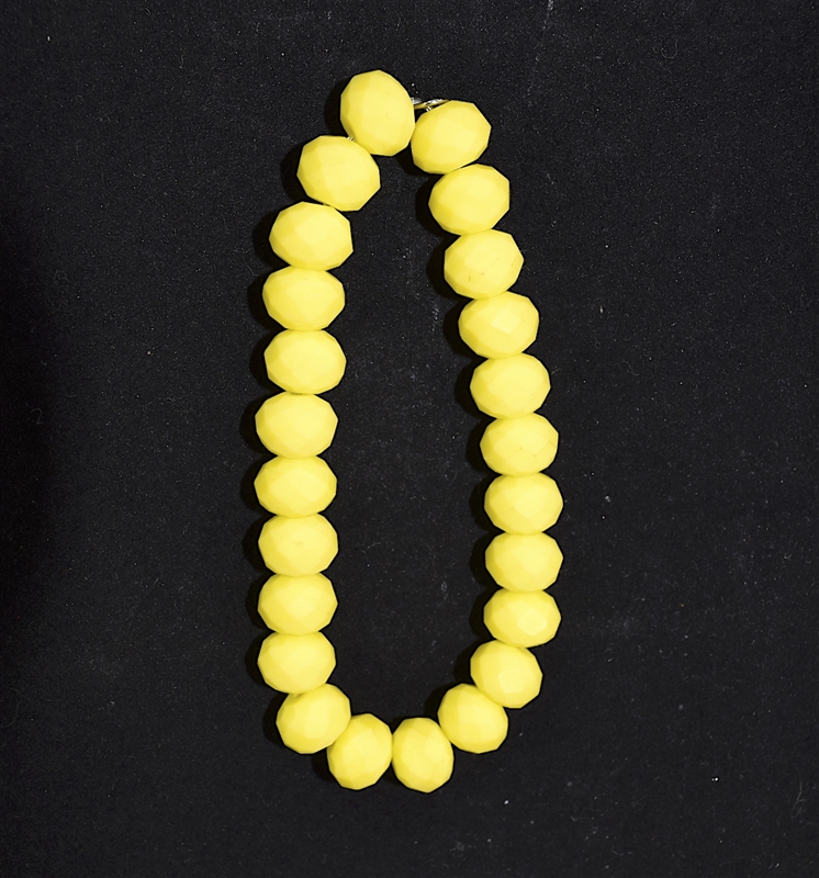 CB10MYL 10MM CRYSTAL MATTE YELLOW BRACELET