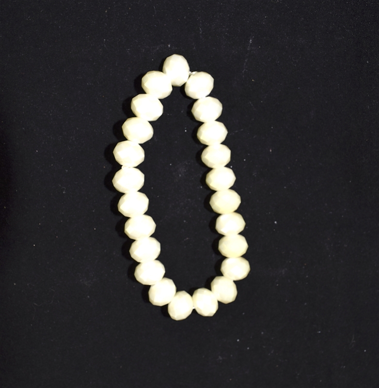 CB10OW 10MM CRYSTAL OFF-WHITE BRACELET