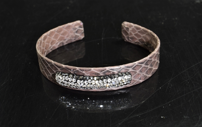 CB159 BROWN SNAKE SKIN BANGLE