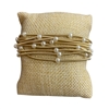 CB2179 BEADED PEARL 9PC SET BRACELET