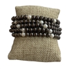 CB2209 PEARL & BALL BEADED 5PCS BRACELET
