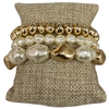 CB2252 PEARL BEADED 3PCS SET BRACELET