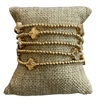 CB2262 GOLD CLOVER 5 PC SET BEADED BRACELET