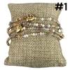 CB2263 GOLD HEARTS 4PCS BEADED BRACELET