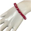 CB8BCR  8MM CHERRY RED CRYSTAL BEADED BRACELET