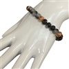 CB8GMX  8MM BACK GRAY MIX CRYSTAL BEADED BRACELET