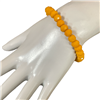 CB8LOR 8MM LIGHT ORANGE CRYSTAL BEADED BRACELET