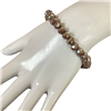 CB8MC 8MM MOCHA CRYSTAL BEADED BRACELET