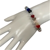 CB8MCC  8MM MULTI CLEAR COLORS CRYSTAL BRACELET