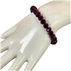 CB8MPR   8MM METALLIC PURPLE CRYSTAL BEADED BRACELET