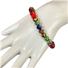 CB8MU 8MM METALLIC MULTI COLORS CRYSTAL BRACELET