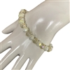 CB8OF   8MM  OFF WHITE CLEAR  CRYSTAL BRACELET