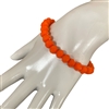 CB8ORA  8MM ORANGE CRYSTAL BRACELET