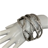 CBL6339S  SILVER TWISTED CHUNKY BRACELET