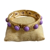 CBL9046B   MATTE GOLD & ACRYLIC STRETCH BRACELET