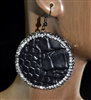 CD101 SNAKE SKIN CIRCLE EARRINGS