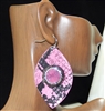 CD153 CLAY DRUZY LEATHER EARRINGS