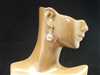 CE1078 HAMMERED/LEATHER ''BLESSED'' EARRING