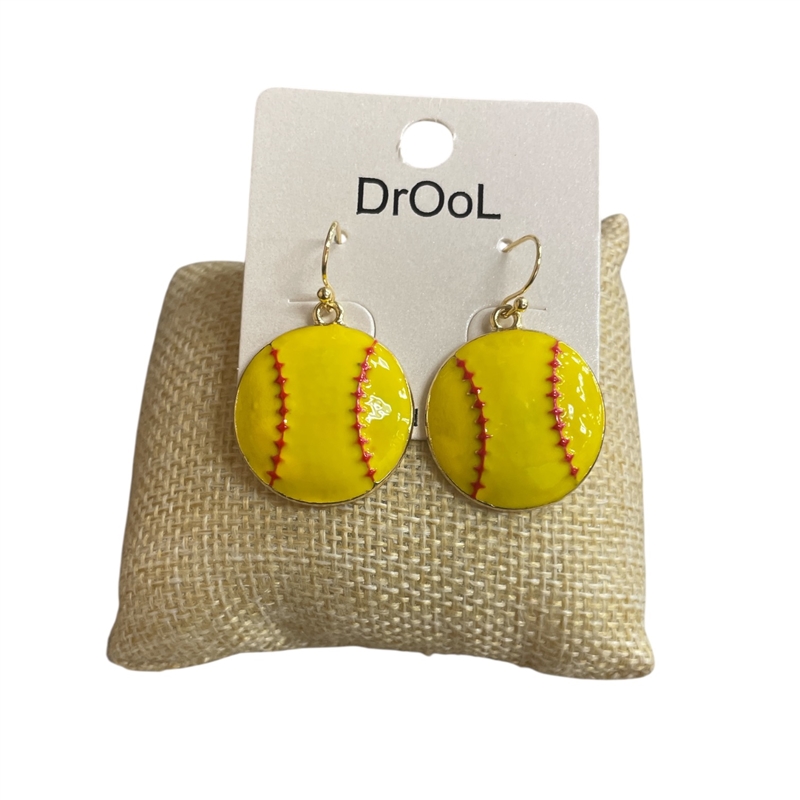 CE11138S  SOFTBALL POST EARRINGS