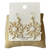 CE11841 WHITE SNOWFLAKE EARRINGS