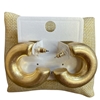 CE11914-1 SMALL CHUNKY MATTE OPEN HOOP EARRINGS