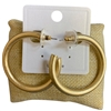CE11916-1 MATTE MEDUM OPEN HOOP EARRINGS