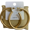 CE119162-1 LARGE MATTE OPEN HOOP EARRINGS