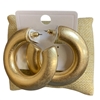CE11917-1 MEDIUM MATTE CHUNKY OPEN HOOP EARRINGS