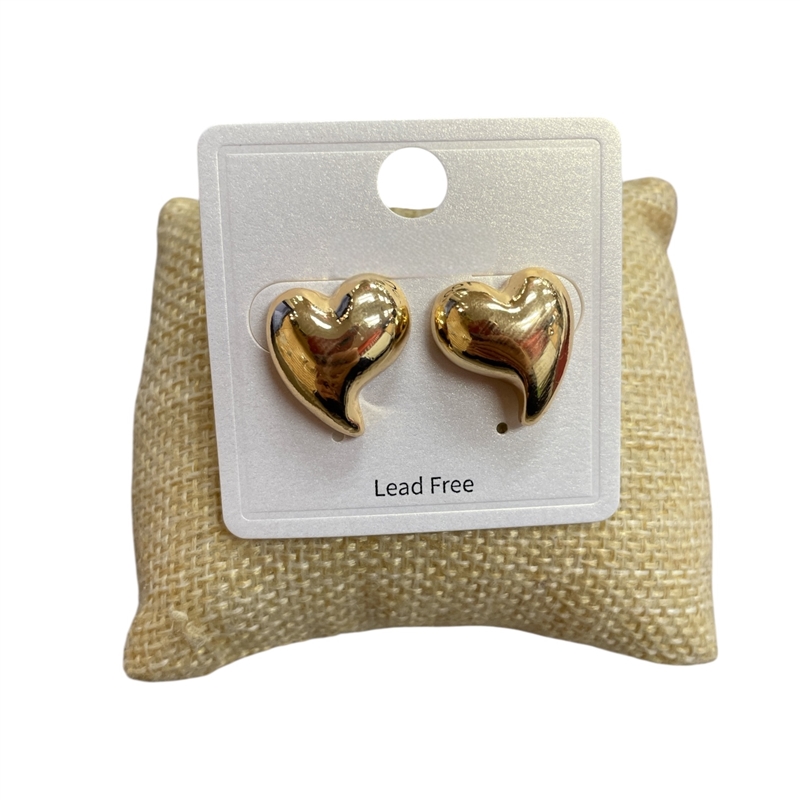 CE11921 SQUIGGLE HEART STUD EARRINGS