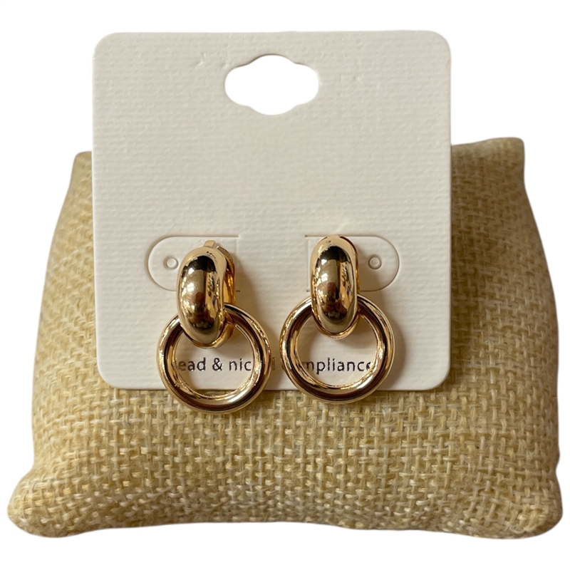 CE1505 SMALL STUD HOOP EARRINGS