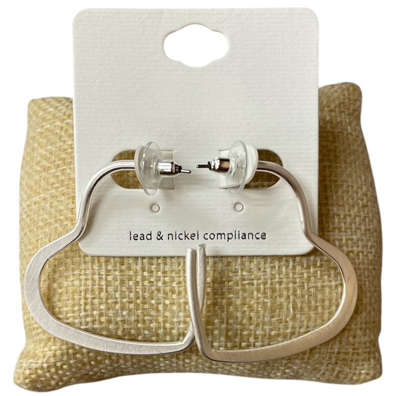 CE16447 MATTE HEART EARRINGS