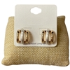 CE1651 SMALL TWO TONE STUD EARRINGS