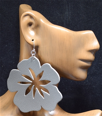 CE1724 TROPICAL LEATHER FLOWER EARRING